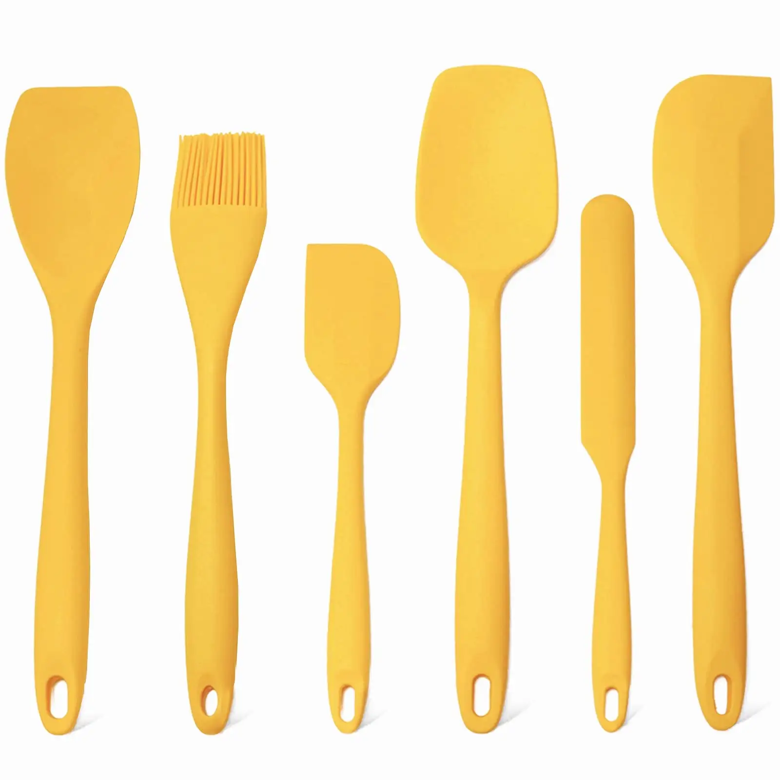 Özelleştirilmiş mutfak gıda sınıfı aşçı alet takımı Logo özel silikon Spatula
