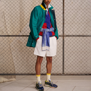 Nuovo arrivo all'ingrosso camicia da uomo retrò sportiva a maniche lunghe con pannelli incrociati per l'autunno - Product Image 1