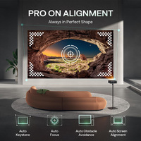 Projecteur rétro compact Aurzen Eazze D1 Pro bleu, véritable 350 ANSI, résolution native 1080p, Netflix officiel, audio Dolby