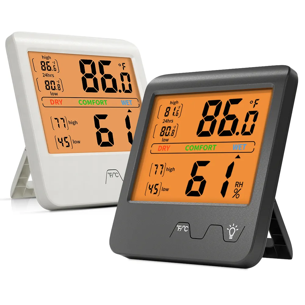 Digital Indoor Thermometer Hygrometer Weather Station For Home