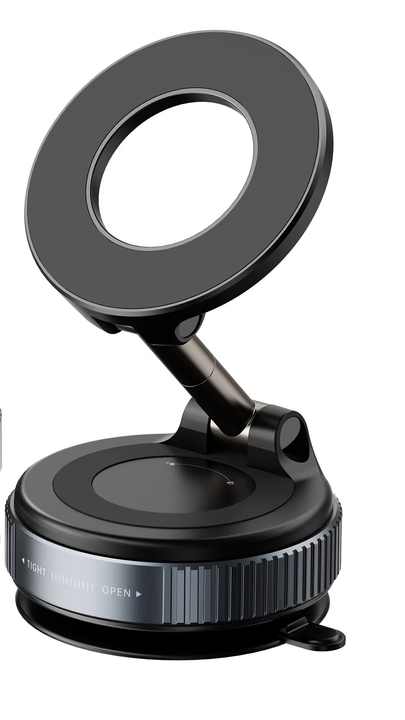Vacuum Suction Magnetic Phone Holder - Adjustable Foldable Stand For Car, Gym, Shower, Mirror