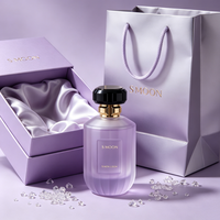 Flacon de parfum rond noir personnalisé de 100 ml, nouveau design 2026, pour hommes, flacon de parfum de luxe avec emballage en boîte