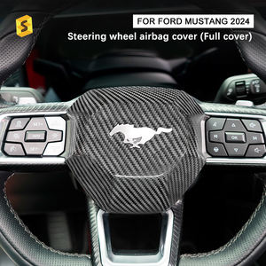 ShaSha dekorasi roda kemudi mobil serat karbon asli kering untuk Ford Mustang S650 GT 2024 Aksesori Interior - Product Image 2