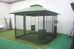 Gazebo esterno con pareti laterali a tendina con cerniera e Gazebo con struttura in acciaio a 2 livelli per <span class=keywords><strong>Patio</strong></span> - Product Image 3