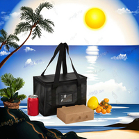 Sac isotherme pliable Lider LDBW006 avec logo personnalisé, imperméable, à fermeture éclair, en non-tissé, avec poignée, pour le déjeuner, isolé, avec panneau solaire