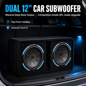 Caisse de subwoofer de voiture vide double 12 pouces à basses profondes, amplificateur de subwoofer de voiture 10 pouces, vente directe usine - Product Image 5