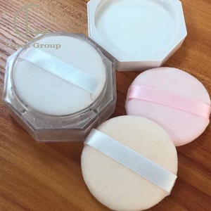 Ensemble d'éponge de maquillage professionnel éponge de maquillage sans latex personnalisé lavable grande bouffée cosmétique rose ronde maquillage poudre coton bouffée - Product Image 4