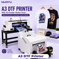 Machine d'impression de t-shirts A3, imprimante de transfert DTF 30 cm XP600 CMYK avec encre blanche et sécheur à poudre pour vêtements personnalisés