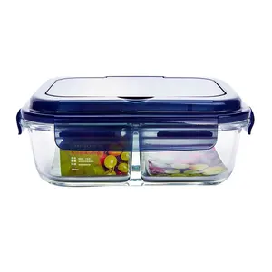 Airight食品储存冷冻容器玻璃盒热卖食品玻璃盒套装，带民间和勺盖