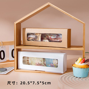 Wholesale Branded Paper Food <b>Boxes</b> Kraft Box with Clear Window - Custom Printed <b>Boxes</b> for Cookie Candy Macaron - Product Image 3