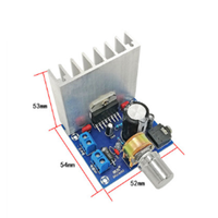 Carte d'amplificateur de puissance numérique TDA7377 - Carte d'amplificateur audio stéréo double canal, 2 * 15W DC 12V
