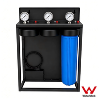 Système de filtration d'eau complet pour toute la maison Watermark Water Filter, grande capacité, triple filtre Big Blue 3 étapes, acier inoxydable 304