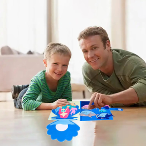 Nouveau design Montessori : Livre sensoriel en feutre sur le monde sous-marin, livre d'activités en feutre doux pour tout-petits, tableau d'activités en feutre pour apprendre <span class=keywords><strong>les</strong></span> compétences de base - Product Image 5