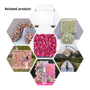 Promise Wedding Party Event Decor 8ft x 8ft Flower Wall Roll Up Artificial Silk Rose Flower Wall Backdrop - Product Image 5