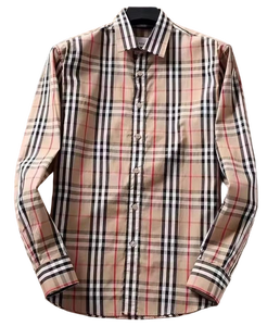 เสื้อเชิ้ตแขนยาวสำหรับผู้ชาย, เสื้อเชิ้ตลำลองผ้าฝ้ายลายตารางแขนยาวลำลองฤดูใบไม้ผลิและฤดูใบไม้ร่วง - Product Image 1