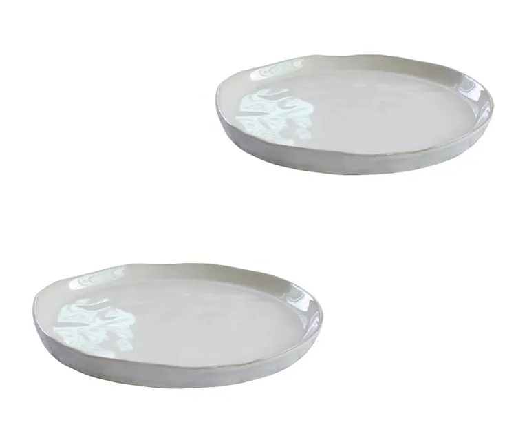 European style high quality dinnerware set China irregular shape plate for home restaurant use