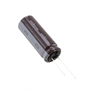 Condensador de Canal de Fabricante, Aluminio, 220uF, 20%, 350V, Radial, de Orificio Pasante, UCY2V221MHD, 220 uF - Product Image 1