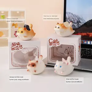 Cute <strong>Cat</strong> Resin Crafts <strong>Figurine</strong> for Christmas Office Desktop Decorations Wedding Guests Favors Souvenirs Handmade Wedding Gifts - Product Image 5