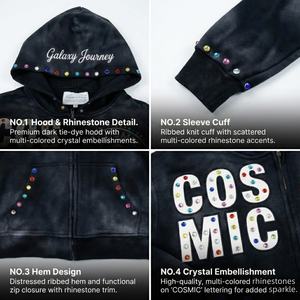 Sudadera con Capucha de Moda Urbana con Pedrería Personalizada, 450 GSM, Proveedor de Moda, Talla Grande, 100% Algodón, Chaqueta con Cremallera para Hombre - Product Image 2