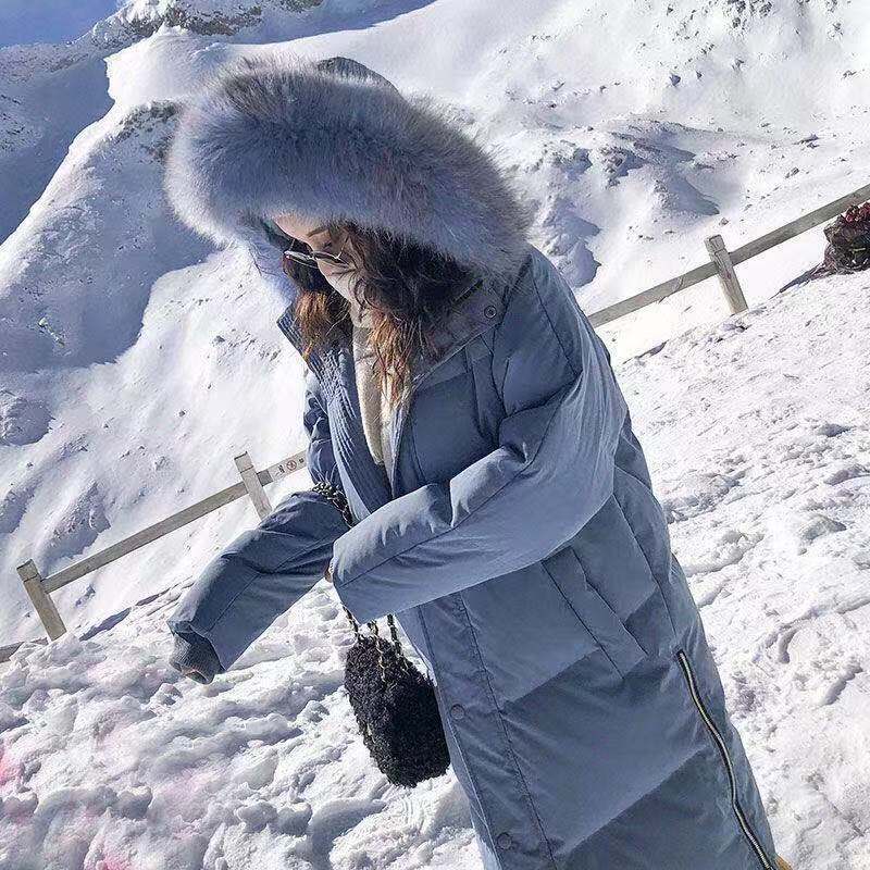 Doudoune Femme Légère à Capuche - Duvet De Canard - Coupe Slim - Blanc - Pour L'hiver Et Le Ski - 3