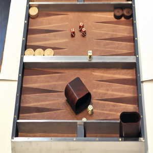 Exquisito juego de backgammon de nogal hecho a mano juego de mesa de madera para juego de diversión familiar backgammon regalo de Navidad para niños precio al por mayor - Product Image 1