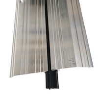 Plaque de seuil de porte moderne en aluminium ATP-006, protection contre le bruit et les intempéries, installation par vis pour portes d'appartement