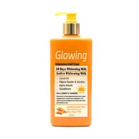 Lotion Corporelle Hydratante Éclaircissante et Blanchissante à l'Huile d'Argan, au Curcuma Biologique, à la Carotte et à la Papaye, à l'Acide Hyaluronique, Marque Privée