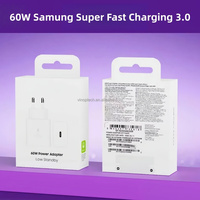 Cargador de 60W de Calidad Premium, Tipo C, Carga Súper Rápida, Puertos TIPO-C, Adaptador de Corriente para Samsung S23 S22 S21 Note10 Ultra