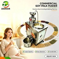 Machine à lait de soja automatique sans pression, chauffage électrique ou à gaz, 100 L/H, avec broyeur de graines de soja pour la fabrication de lait de soja et de tofu