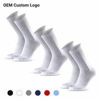 Calcetines Deportivos Transpirables de Media Pantorrilla para Hombre con Logotipo Personalizado, Calcetines de Entrenamiento Atlético que Absorben la Humedad, OEM ODM