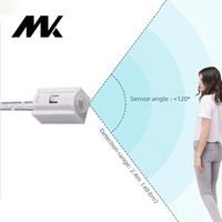 Saklar Sensor Gerak Induksi Manusia Inframerah PIR Manke DC12V 24V Pemasangan Cepat untuk Lampu Lemari Pakaian, Kabinet, dan Furnitur