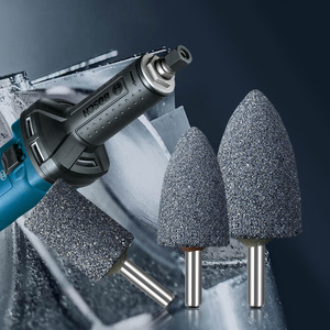 Tête de meulage électrique en corindon brun de 6 mm, tête de meulage interne, conception conique cylindrique pour meules internes - Product Image 3