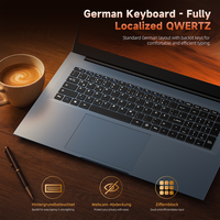 Nouvel ordinateur portable professionnel double cœur 18,5 pouces Intel Core i3-10100Y 8 Go de RAM 256 Go SSD FHD IPS WiFi 6 Prise UE OEM ODM Vente en gros