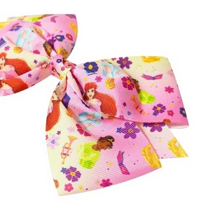 Moño Grande de Grosgrain Estampado con Pinza de Cocodrilo para Niñas de 3 Años, Esencial para Parques Temáticos - Product Image 1