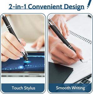 Best Sell Ball Pen Stylus Tip Soft <b>Rubber</b> <b>Plastic</b> Touch Screen Pen 2 in 1 Custom Logo Luxury Office Metal Ballpoint Pens - Product Image 3