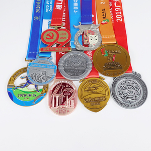 Diseña tu propia medalla personalizada de aleación de zinc, medalla de metal 3D para maratón 5K, triatlón, taekwondo, premio para finalistas de carreras deportivas con cinta. - Product Image 2