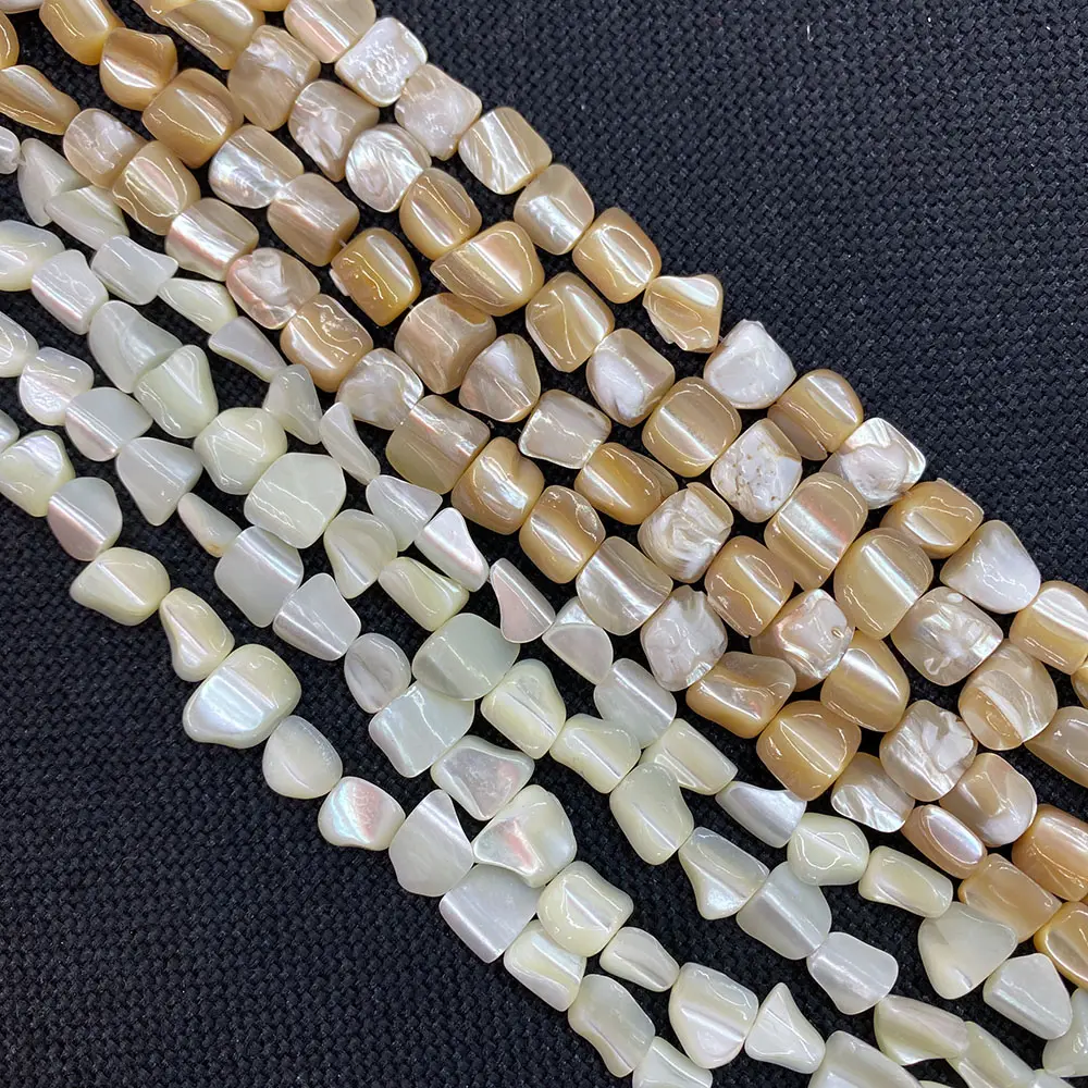 8-10mm pezzi di conchiglia lumache a ferro di cavallo noccioli di mais perline sciolte accessori per gioielli fai da te a forma irregolare ghiaia all'ingrosso