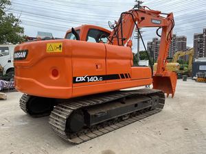 Excavadora de cadenas Doosan DX140LC de 12 toneladas con cucharón hidráulico de 0.2m y válvula Kawasaki, equipo de construcción usado - Product Image 1
