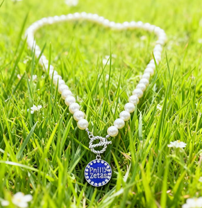 Collar de Perlas Personalizable AKA Delta Zeta SGR, Collar de Perlas para Chicas de la <span class=keywords><strong>Serie</strong></span> Griega - Product Image 1