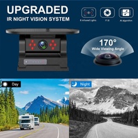 GreenYi 7in Sans Fil 2CH DVR IPS Monitor AI Blind Spot Detection avec Deux 9600mah Rechargeable Solaire Wifi Caméras Kit
