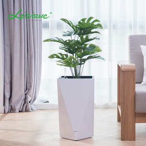 Modern High Level Nordic Unbreakable Macetas Plastic Self Watering Vegetable Pots Diamond Flowerpot