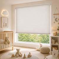 Stores alvéolaires motorisés ZSTARR, tissu occultant non tissé blanc, économie d'énergie, sans cordon, sécurité enfant pour chambre de bébé et chambre d'enfant