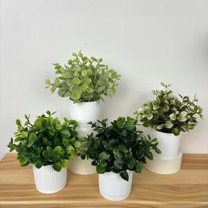 Plantas Artificiales en Maceta <span class=keywords><strong>Campanula</strong></span>, Bonsai Verde, Pequeño Árbol, Hierba, Maceta, Flores Falsas para Decoración de Jardín y Hogar - Product Image 3