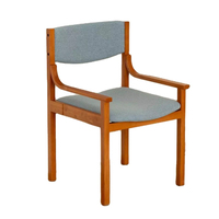 Chaise de salle à manger vintage en bois massif, usage domestique, petit appartement, fauteuil de style français avec dossier, chaise de bureau niche à assise rembourrée