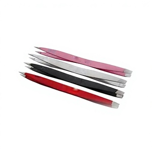 Pinzas para Cejas de Acero Inoxidable DANTRIC IMPLANTS SS-01, Punta Inclinada, Estilo Clásico Ecológico, Duraderas, en Negro/Rosa/Morado/Verde - Product Image 5