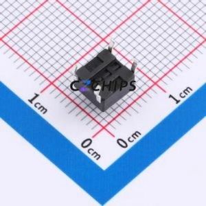 BX-TS-26-666CJ Tactile Switch Through hole Component THT-4P,6x6mm Switch Single Pole Single Throw Round Button 2.6N Through Hole - Product Image 2