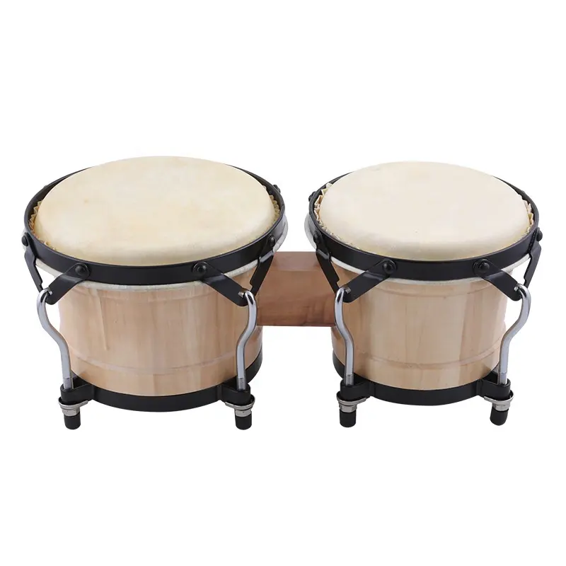 6.5 En 7.5 Inch Percussie-Instrument Schapenvacht Hand Bongo Drum Kids Houten Fabrikant Groothandel