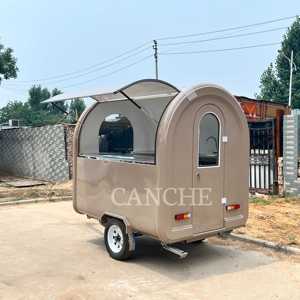 Chariot mobile de nourriture de mode de rue utilisé commercial, remorque de chariot de nourriture de vélo à vendre - Product Image 2