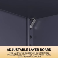 Armoire de classement en acier avec porte vitrée, meuble de rangement métallique durable, vitrine avec serrure, mobilier de bureau avec étagères réglables