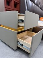 Table de chevet intelligente à 2 tiroirs avec chargeur sans fil, lumière LED, miroir, style moderne minimaliste, en MDF, meubles de chambre à coucher, prix